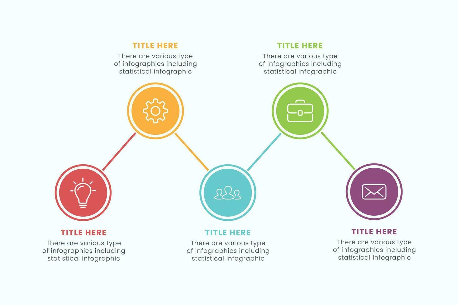 Presentation Business Circle Infographic Template With Five Step Elements Vector illustration.
