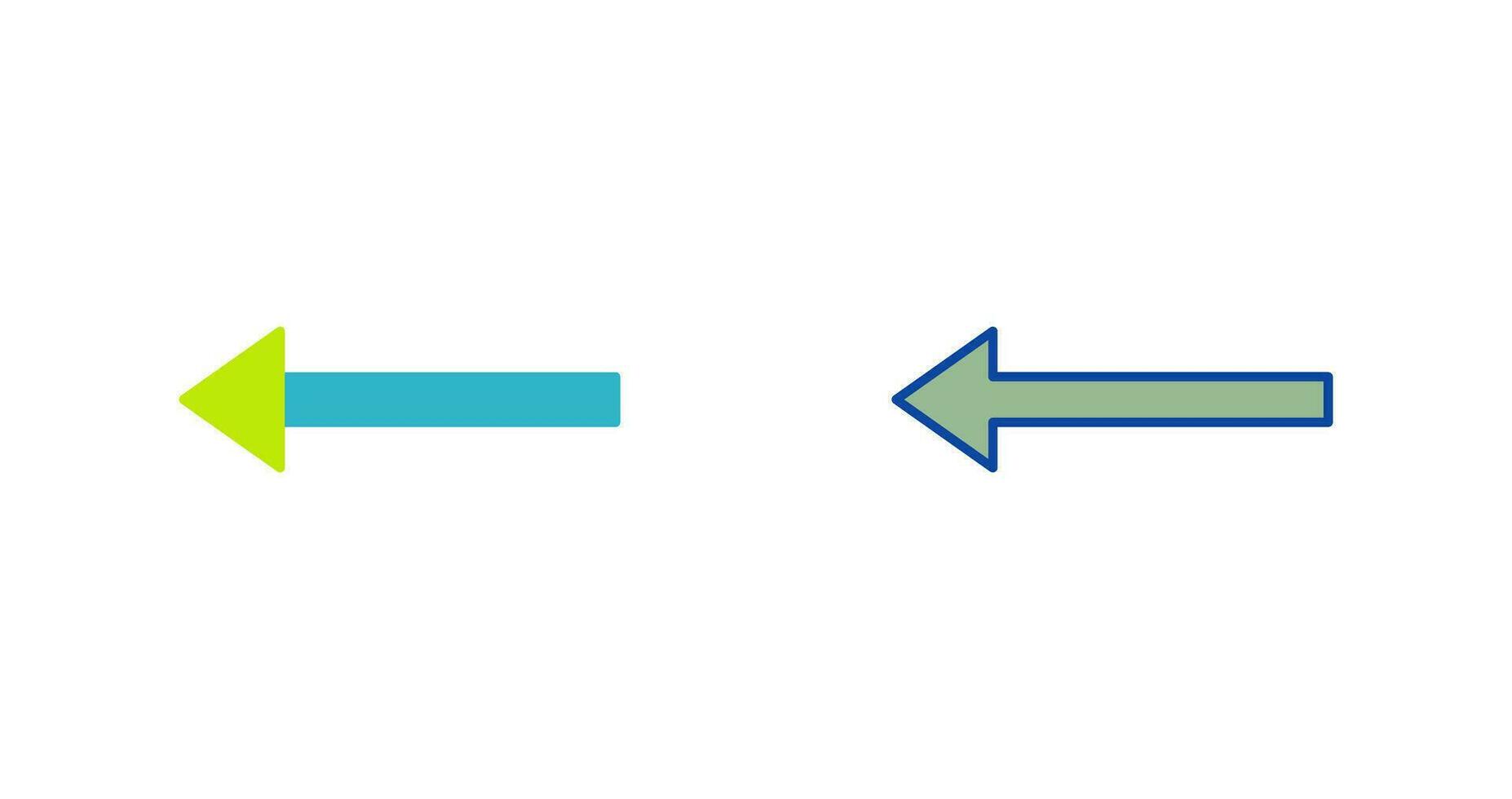Unique Left Arrow Vector Icon
