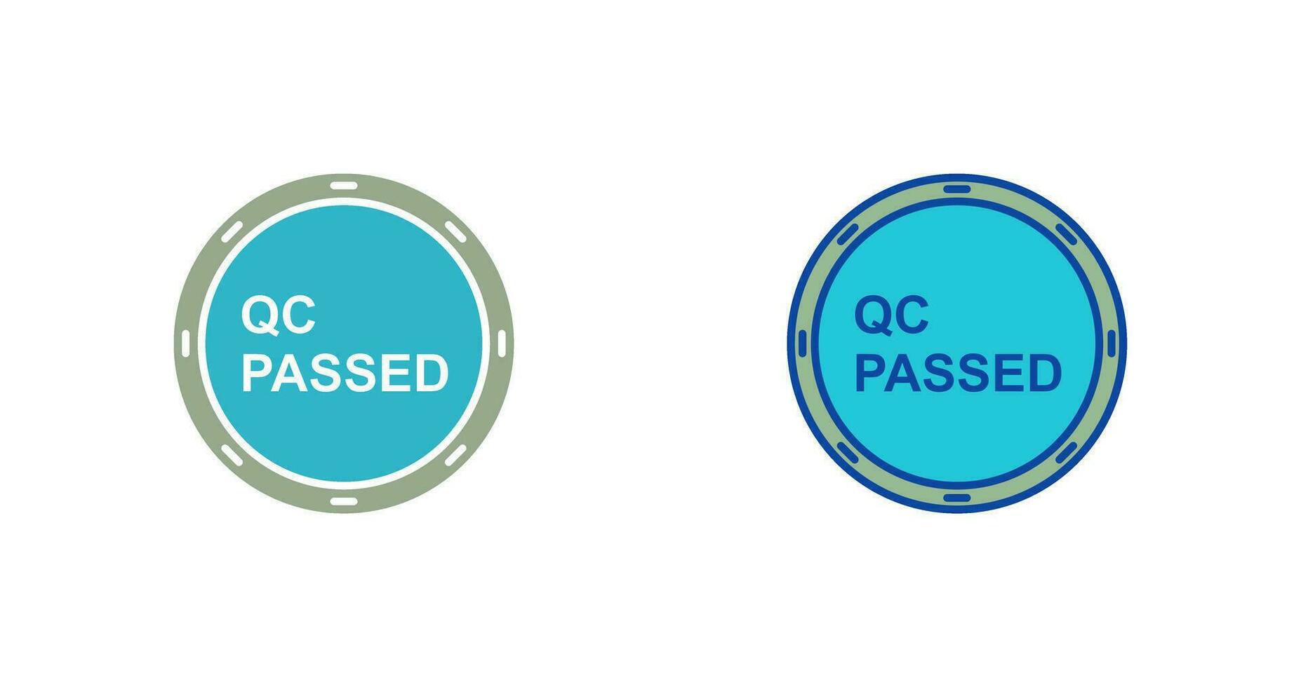 Unique QC Passed Vector Icon