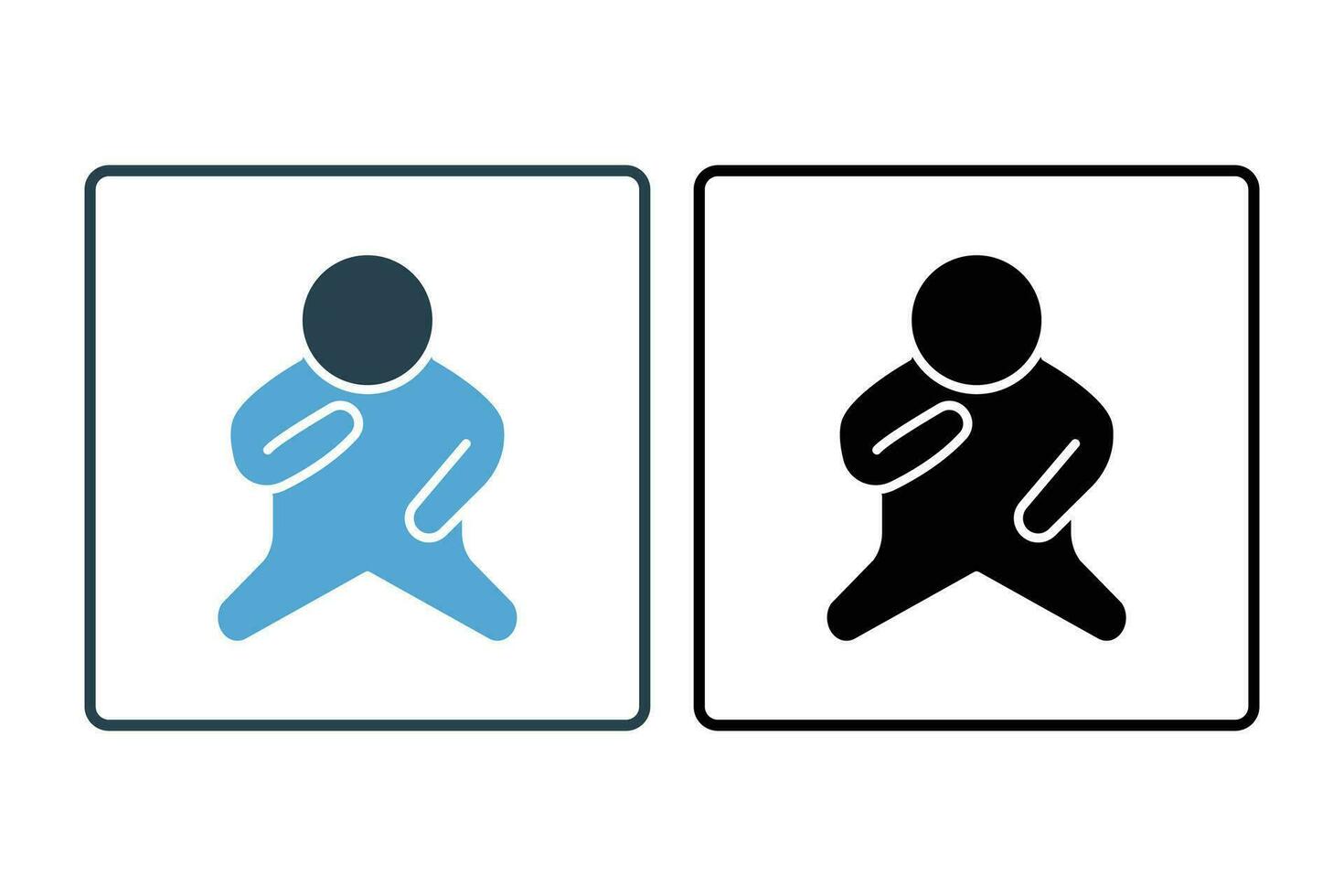 Contemplation icon. Icon related to critical thinking. icon suitable for web site design, app, user interfaces, printable etc. Solid icon style. Simple vector design editable