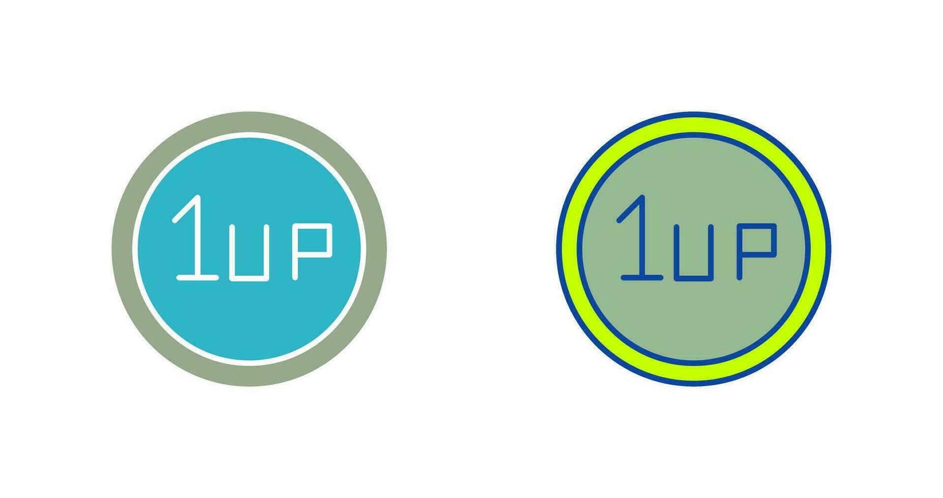 Unique 1UP Vector Icon