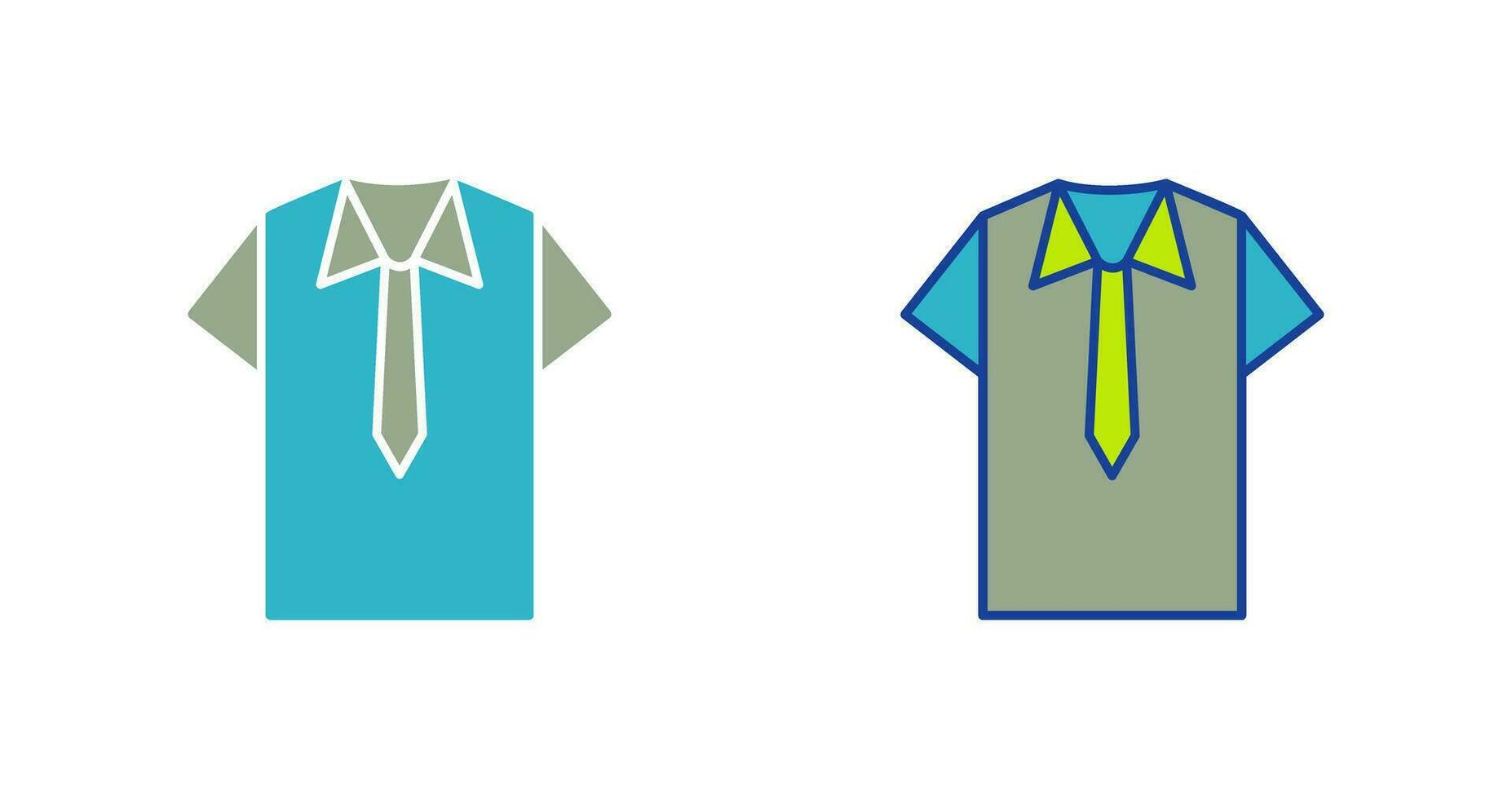 icono de vector de camisa y corbata