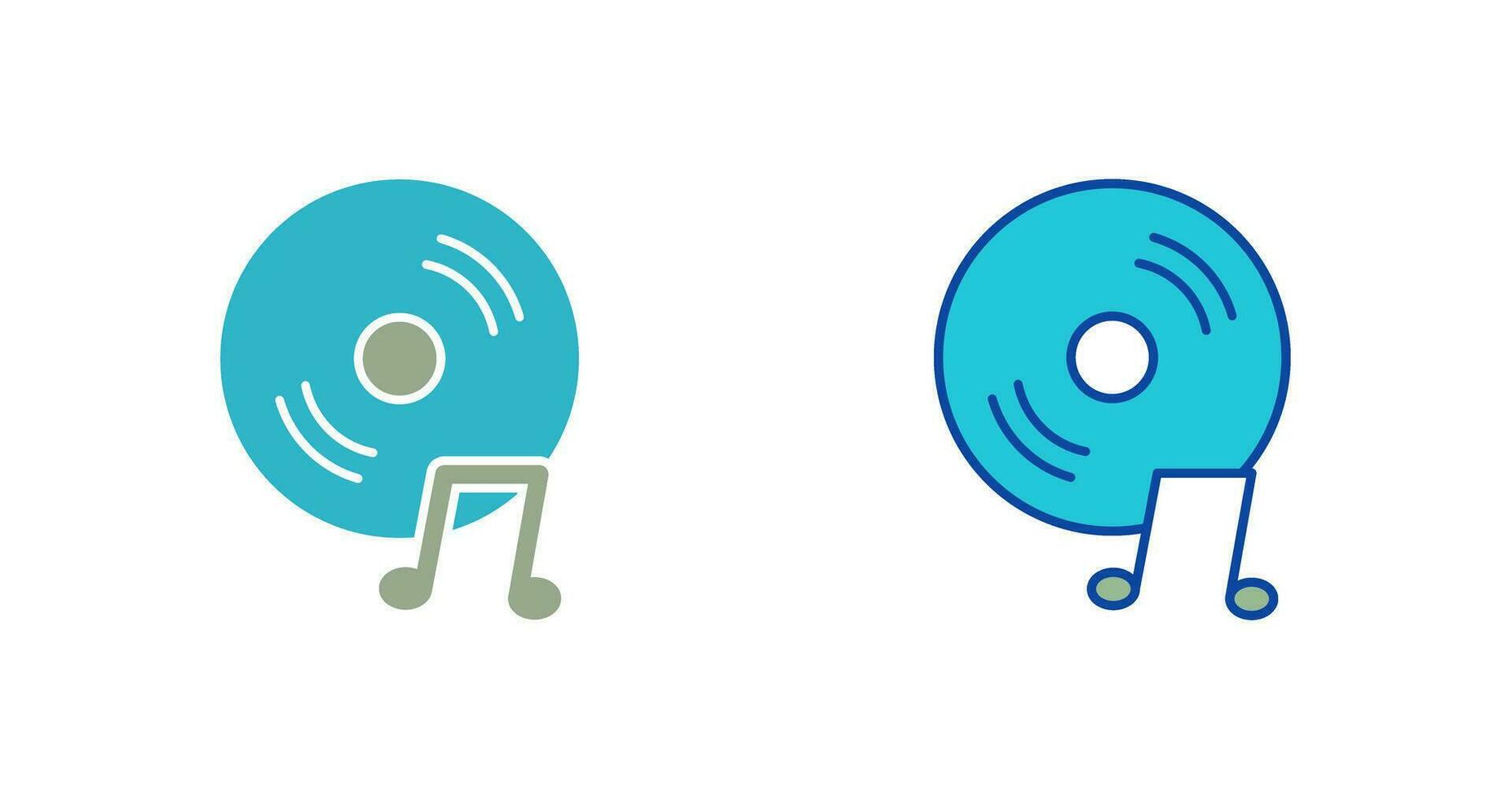 Unique Music CD Vector Icon