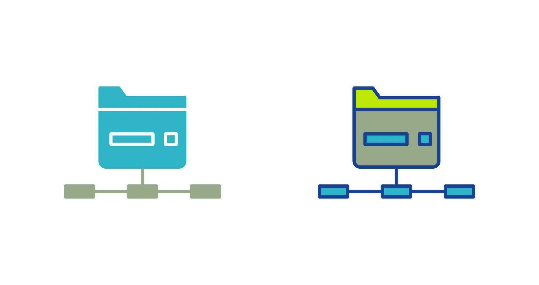 Network Folder Vector Icon