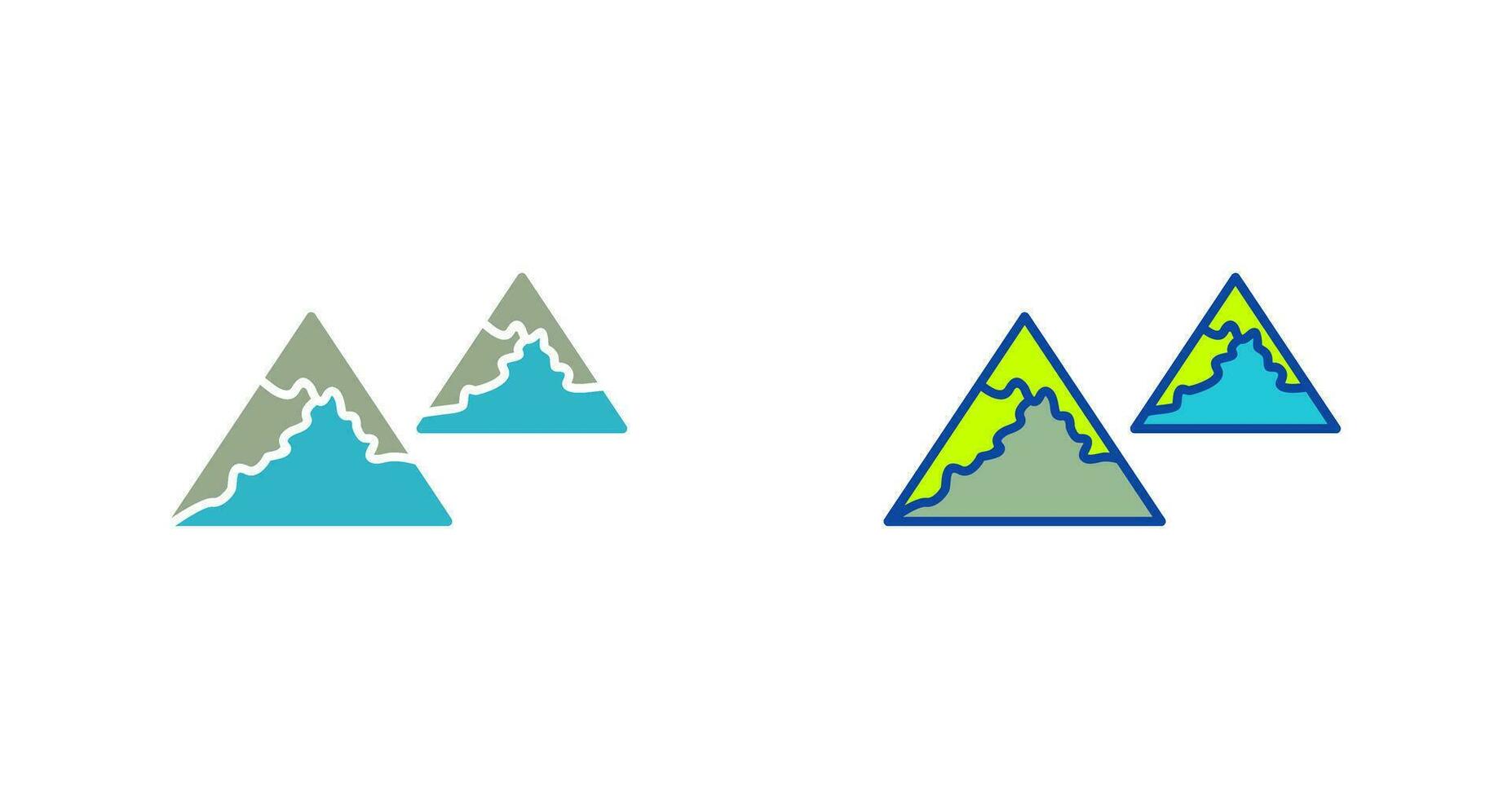 Unique Mountains Vector Icon