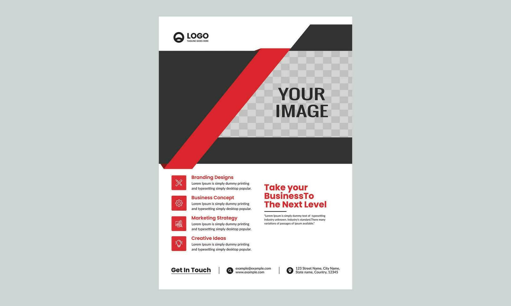 A4 Brochure Flyer Poster Design vector