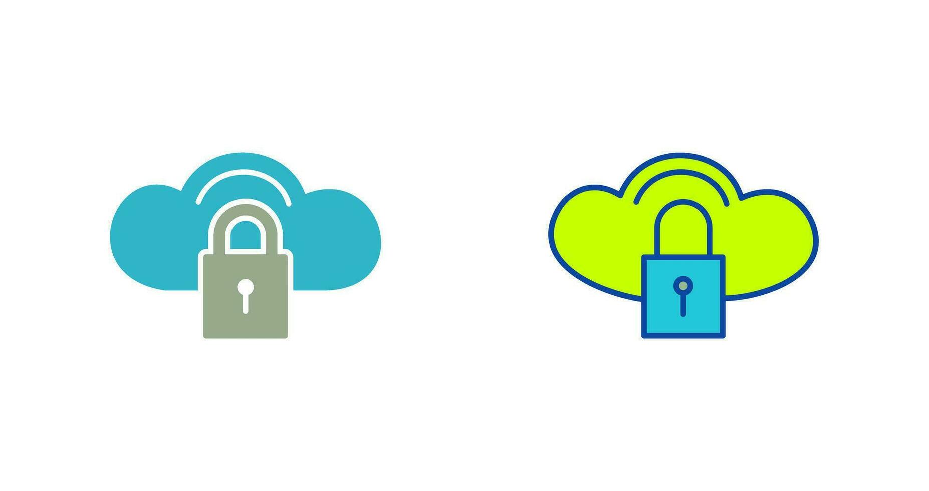 Secure Cloud Vector Icon
