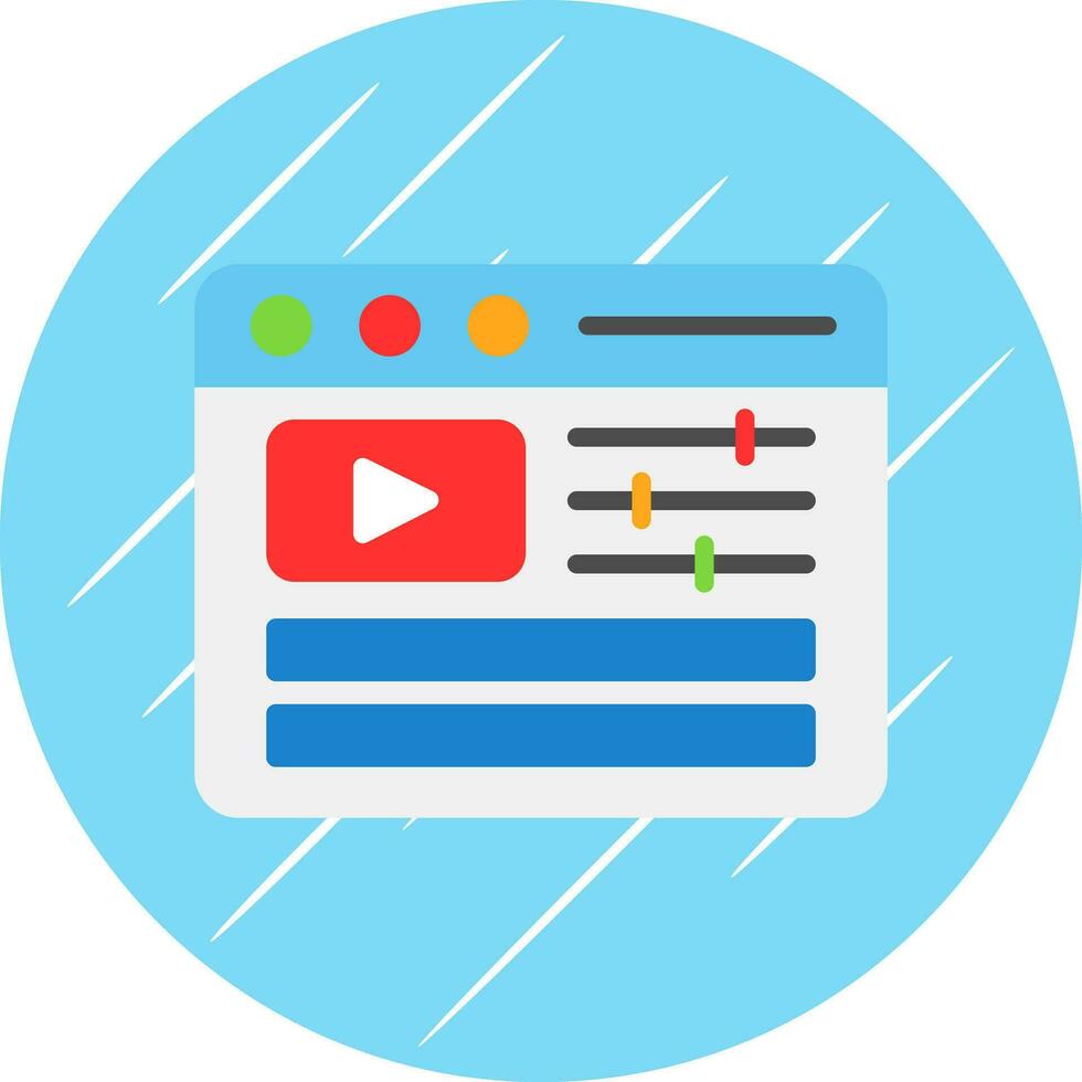 diseño de icono de vector de edición de video