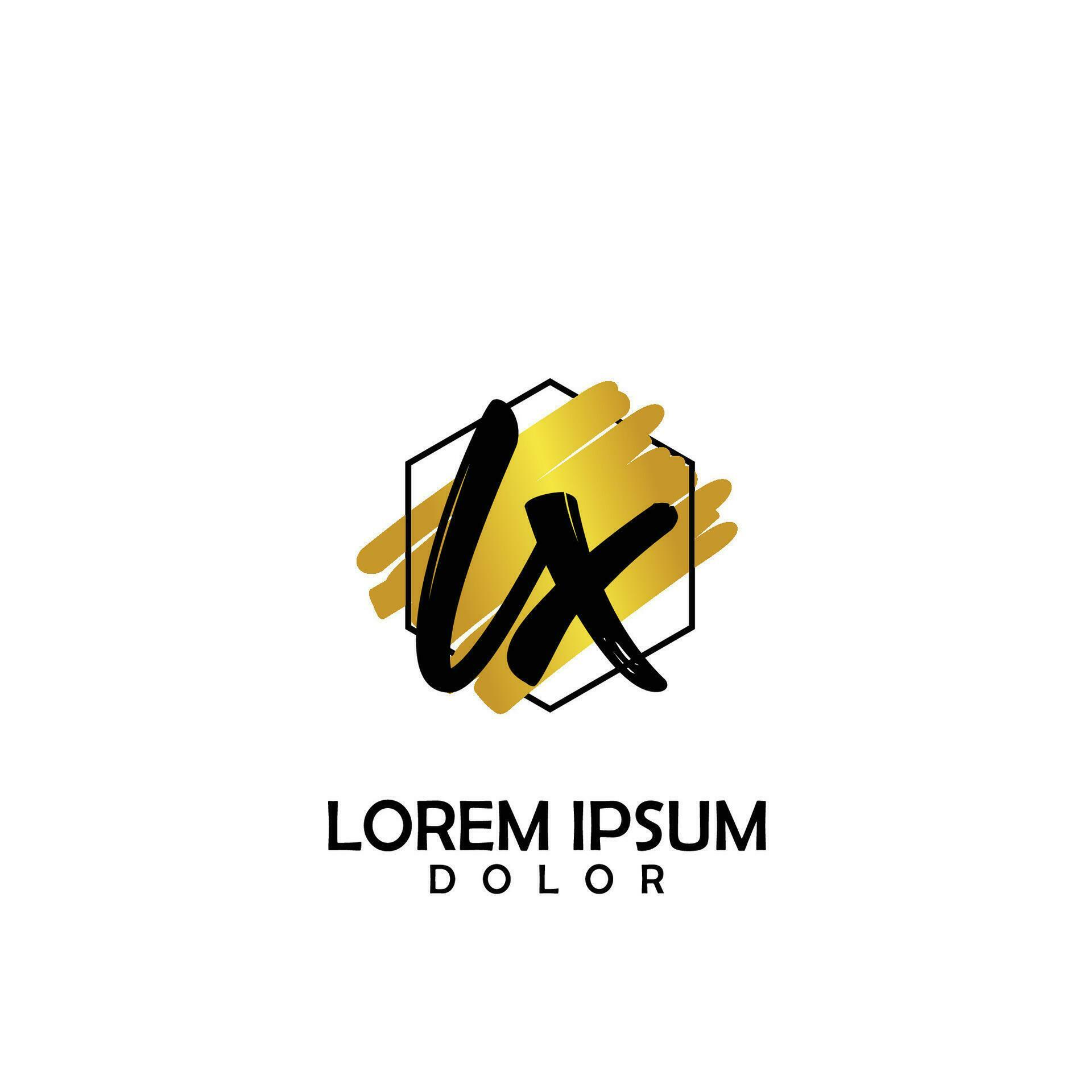 LX Initial Brush In Circle Frame Template Design 29460034 Vector Art at