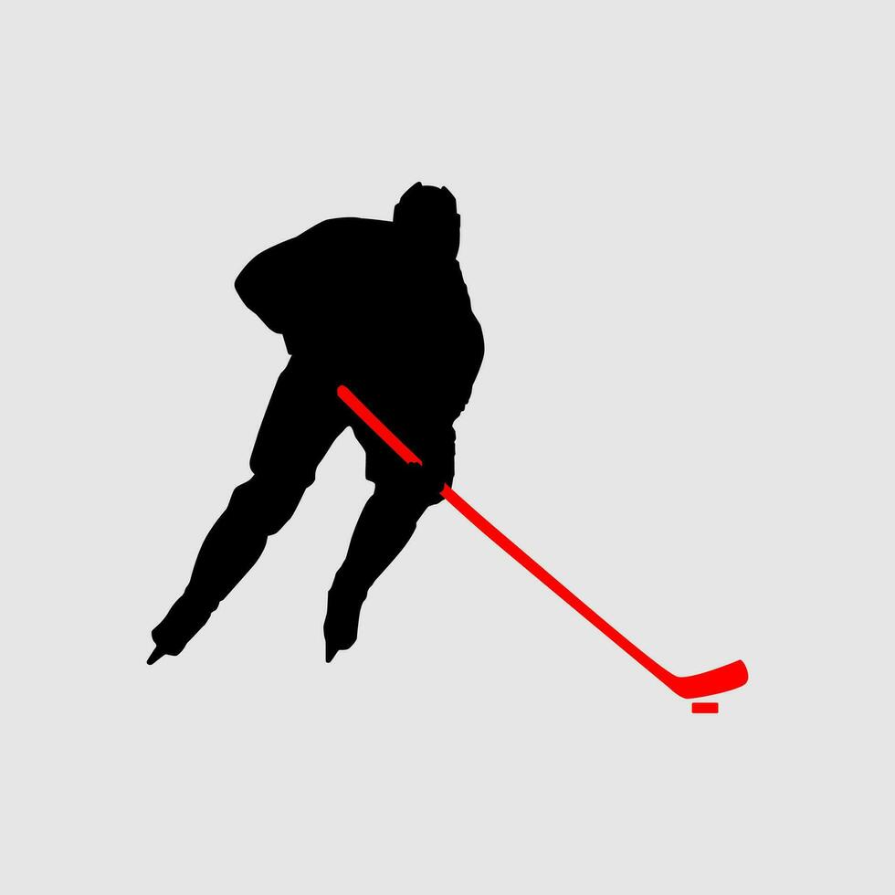 alto detalles de hielo hockey silueta. mínimo símbolo y logo de deporte. ajuste para elemento diseño, fondo, bandera, fondo, cubrir, logotipo aislado en negro antecedentes. vector eps 10