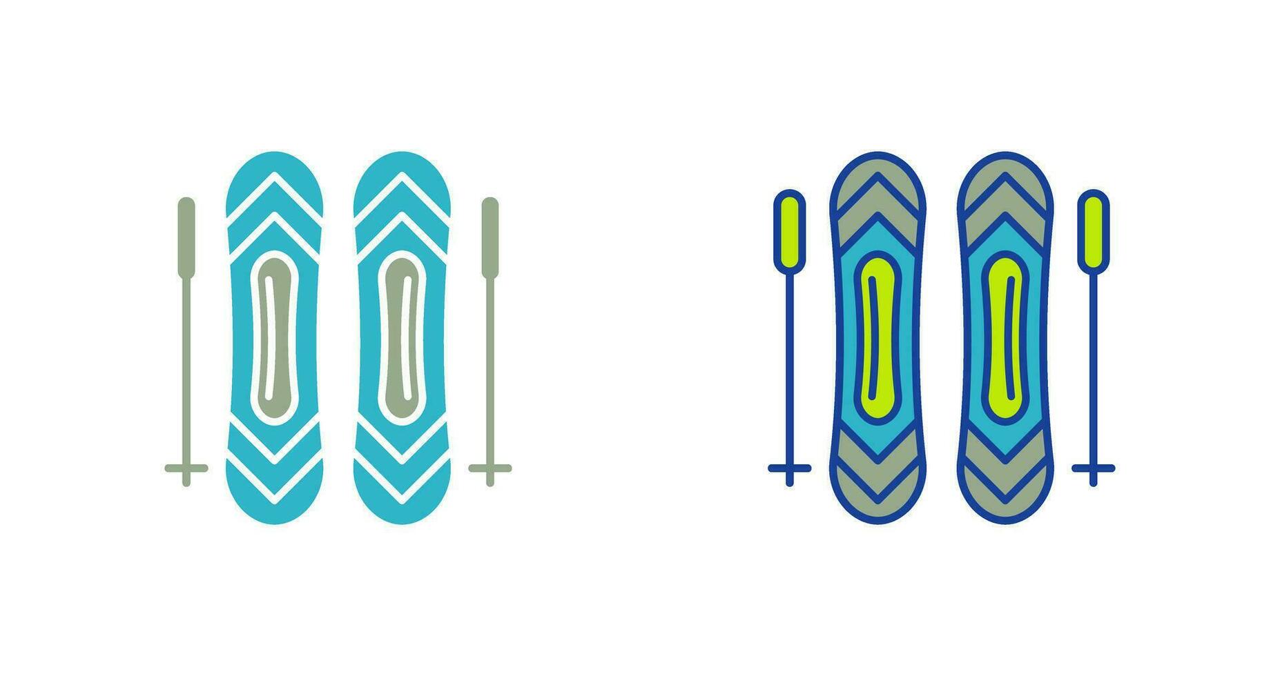 Ski Sticks Vector Icon