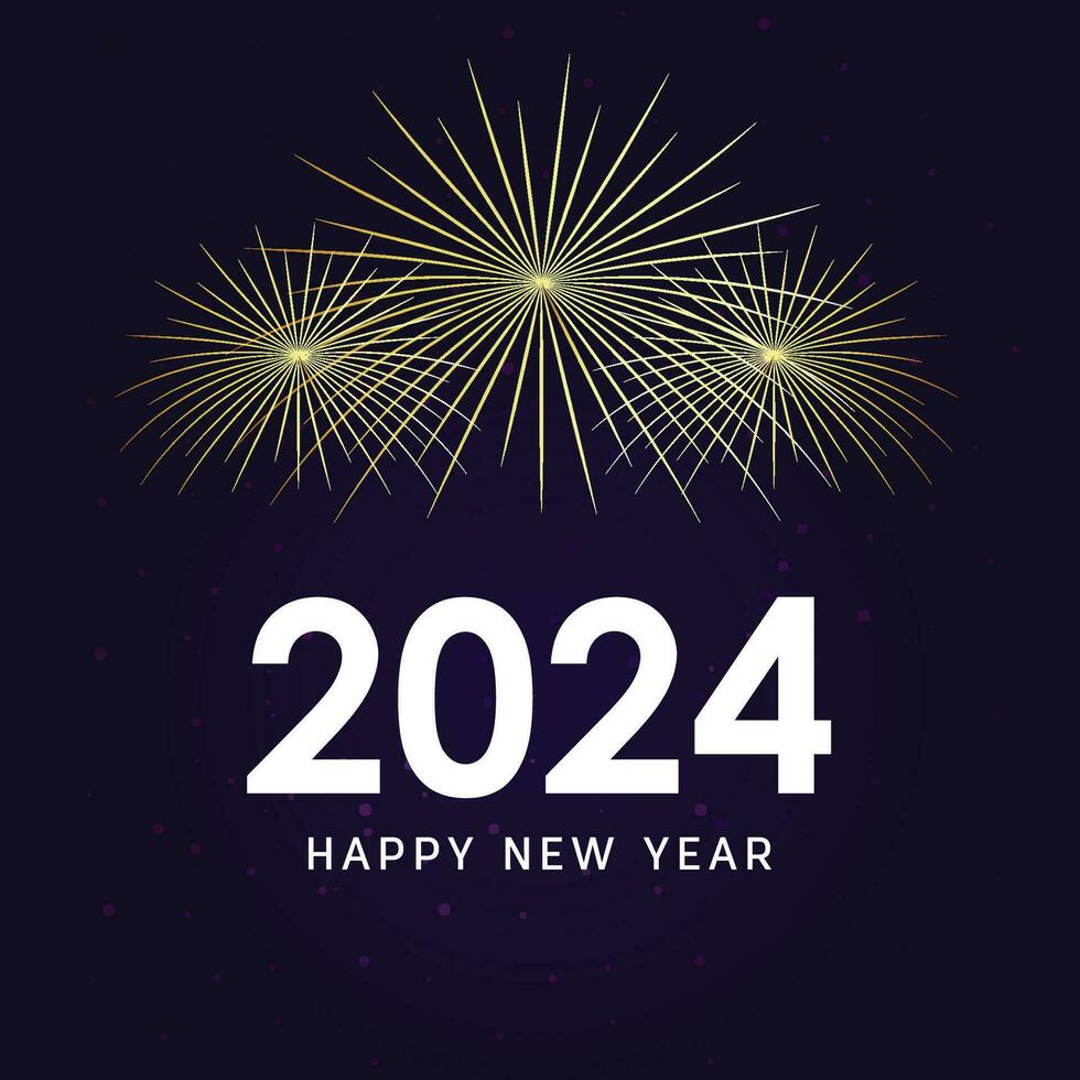 HAPPY NEW YEAR 2024 - Festive New Year's Eve Party background greeting card vector