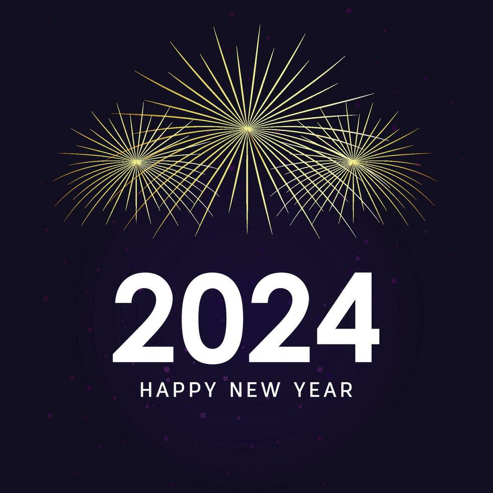 contento nuevo año 2024 - festivo nuevo años víspera fiesta antecedentes saludo tarjeta vector