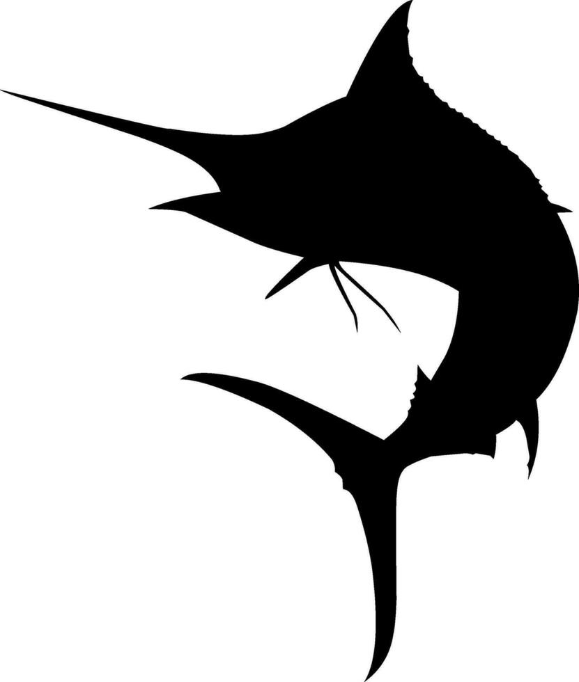 Marlin fish silhouette vector art