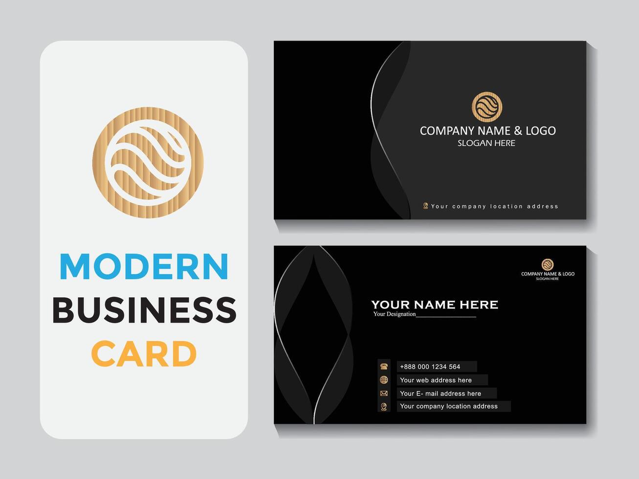 Vector creative modern professional business card template design