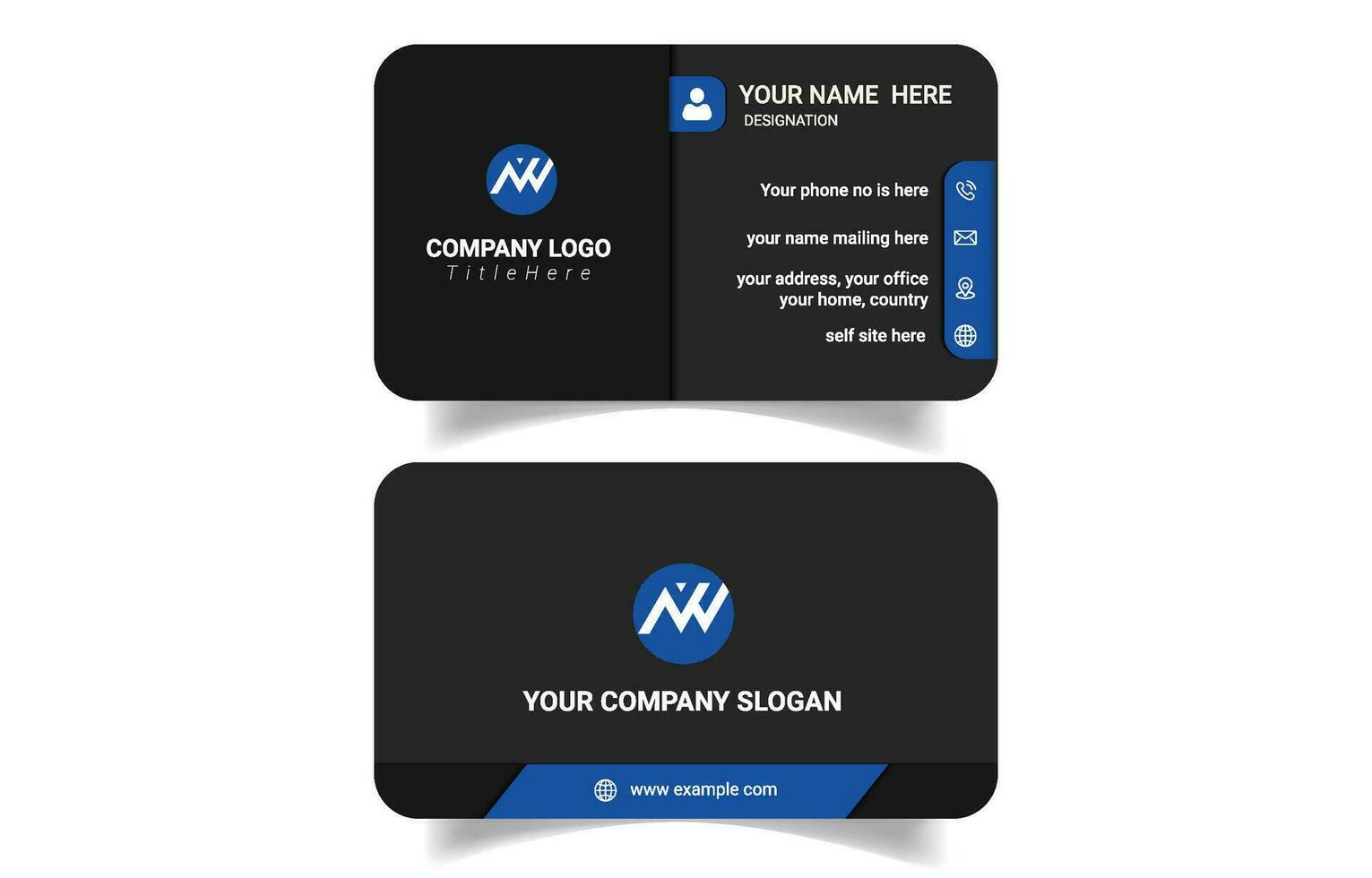 Unique stylish modern business card template vector