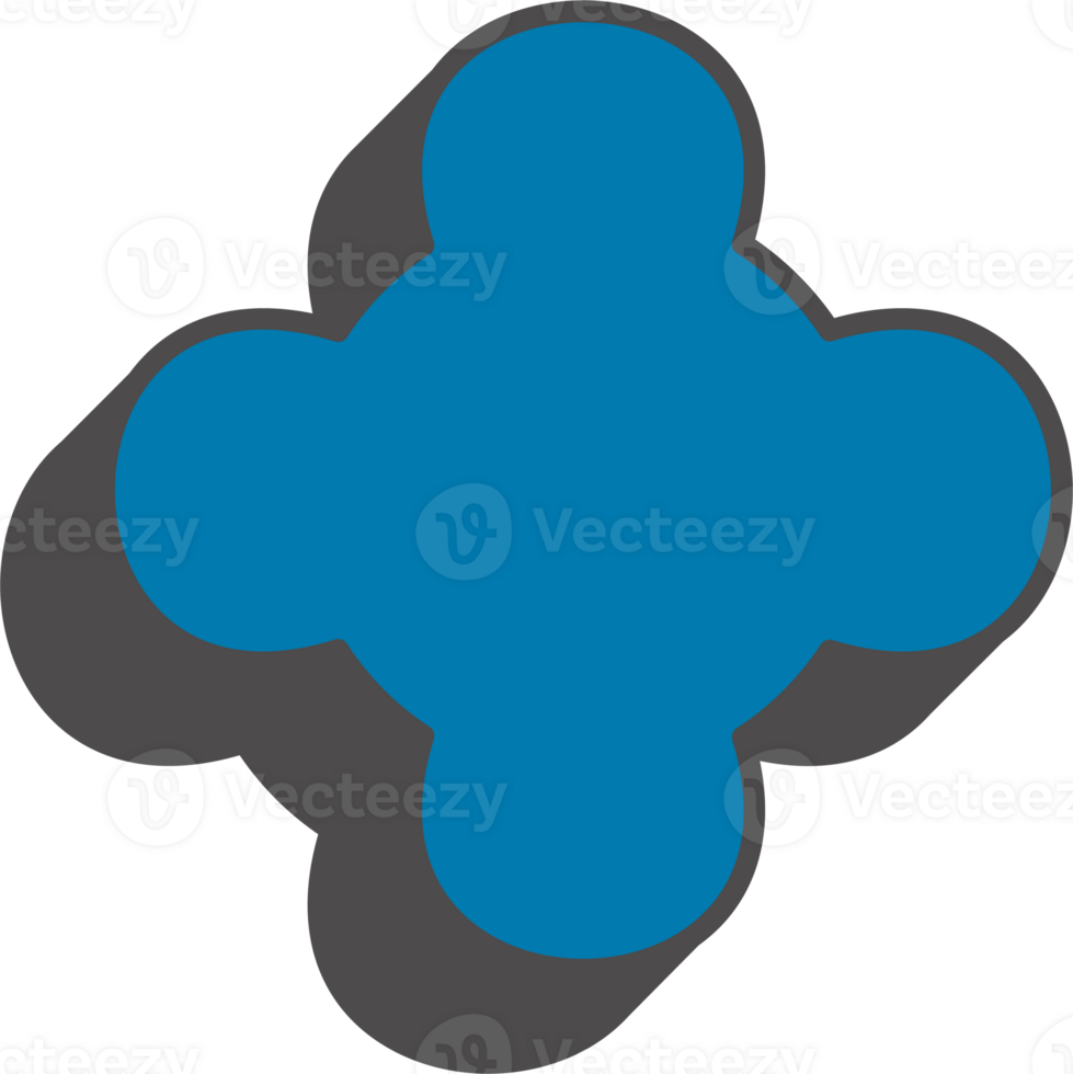 Abstract geometric element. Neobrutalism graphic shape. Minimal groovy Y2k retro sticker. Retro star png