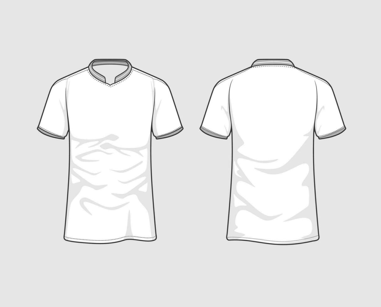 blank shirt sport design template vector .Soccer jersey mockup for football club. uniform front and back view.