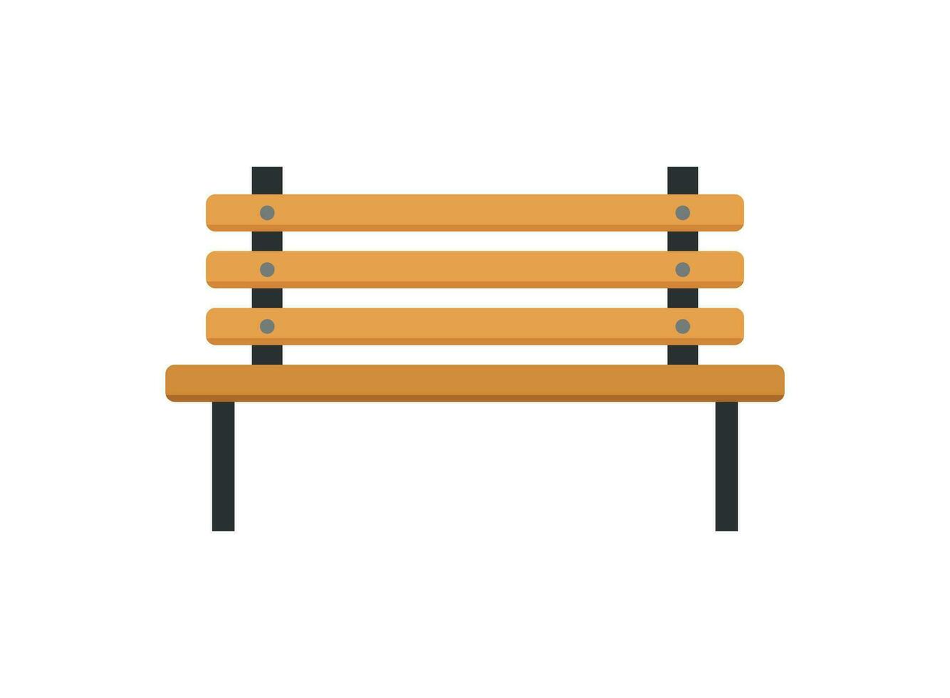 Bench icon in flat style. Comfortable rest vector illustration on isolated background. Park chair sign business concept.