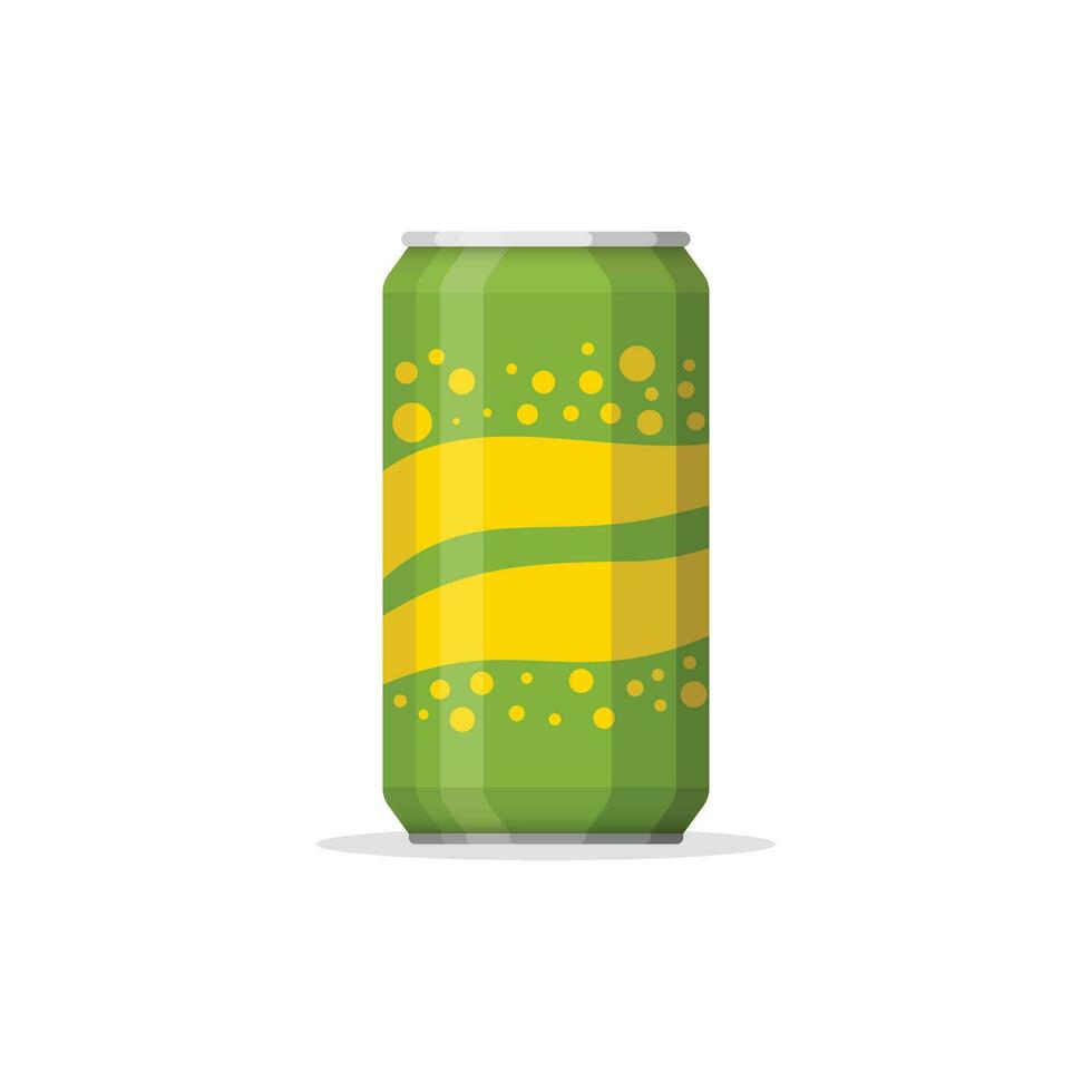 Soda drink icon in flat style. Aluminum can vector illustration on isolated background. Water bottle sign business concept.