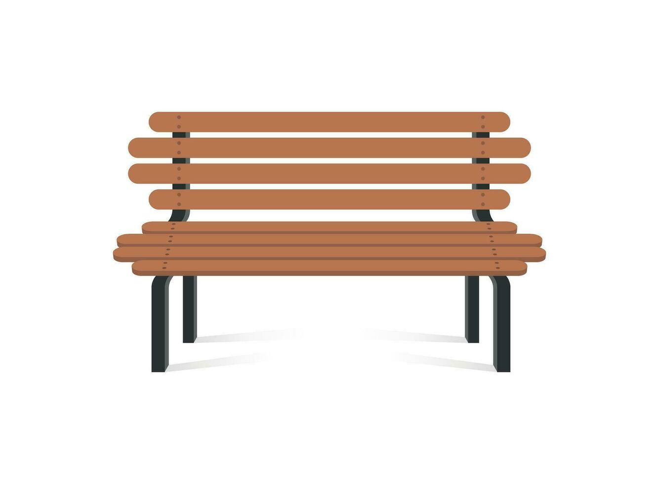 Bench icon in flat style. Comfortable rest vector illustration on isolated background. Park chair sign business concept.