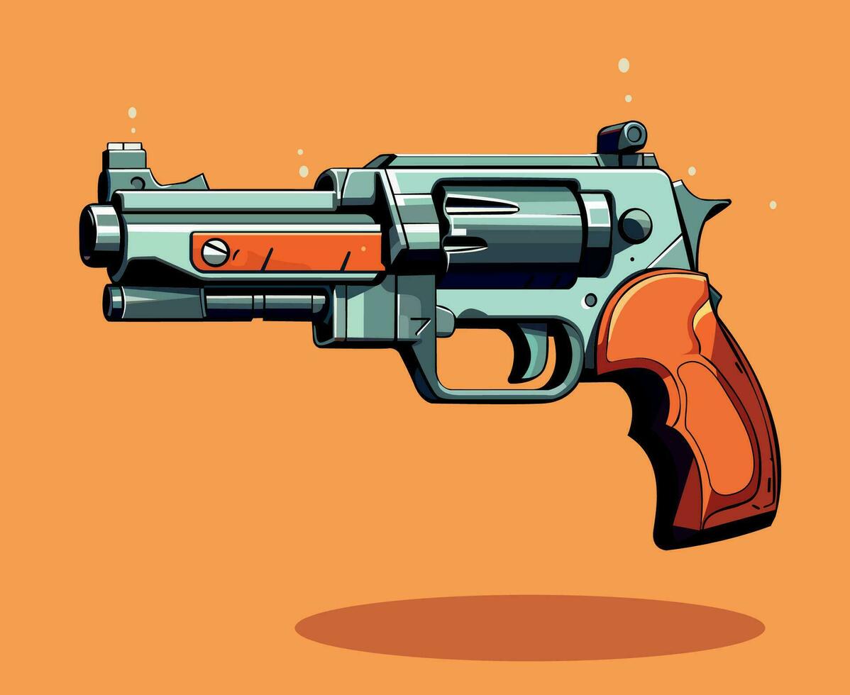 pistola vector ilustración a mano creado