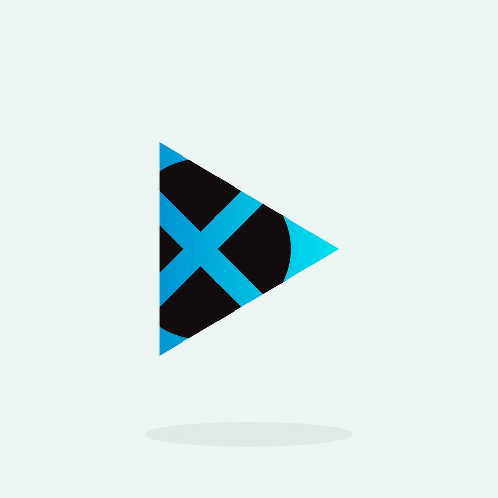 Play button for media app logo design. Streaming service app Logotype. Multimedia player icon design element for Music and movie start sign, audio and video editor logo vector