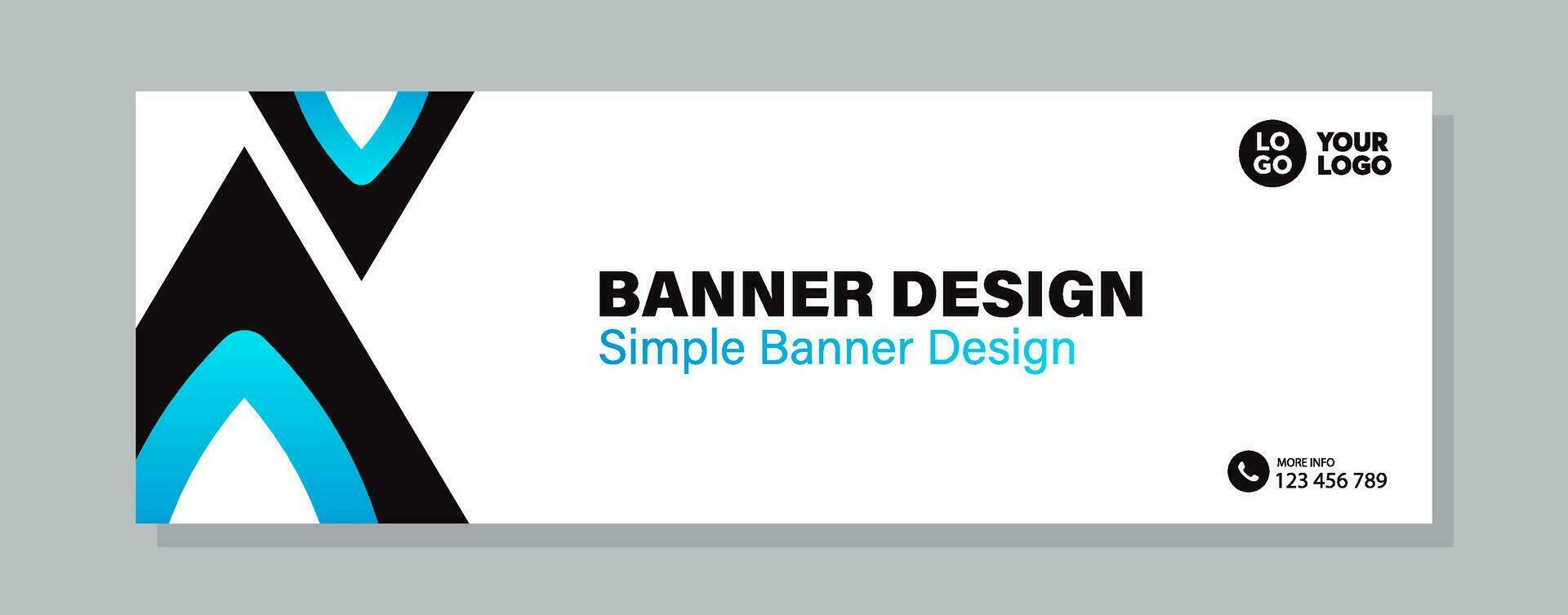 Colorful template banner with gradient color and black color. Design with abstract shape. vector