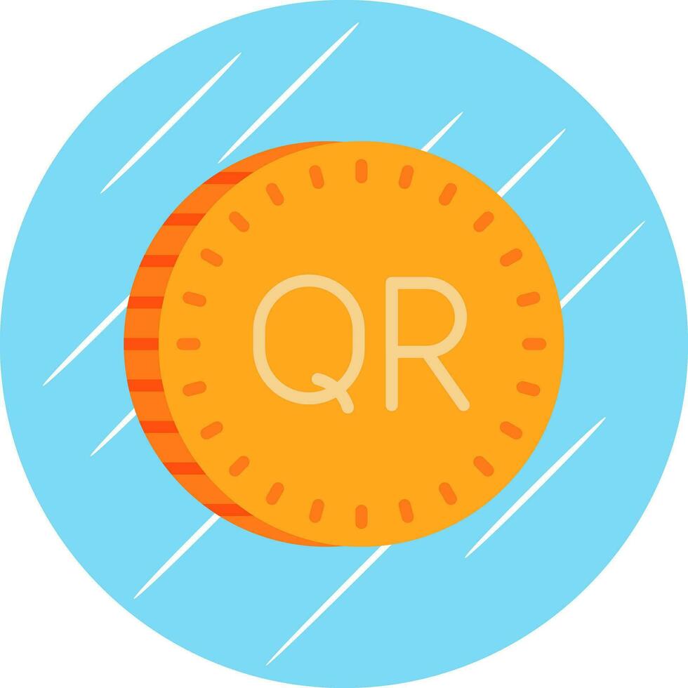 Qatari riyal Vector Icon Design