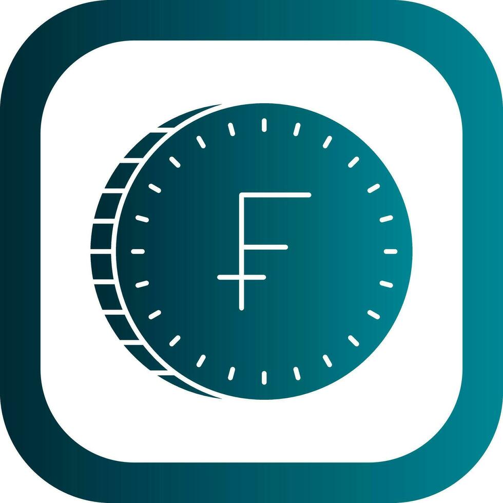 Swiss Franc Vector Icon Design