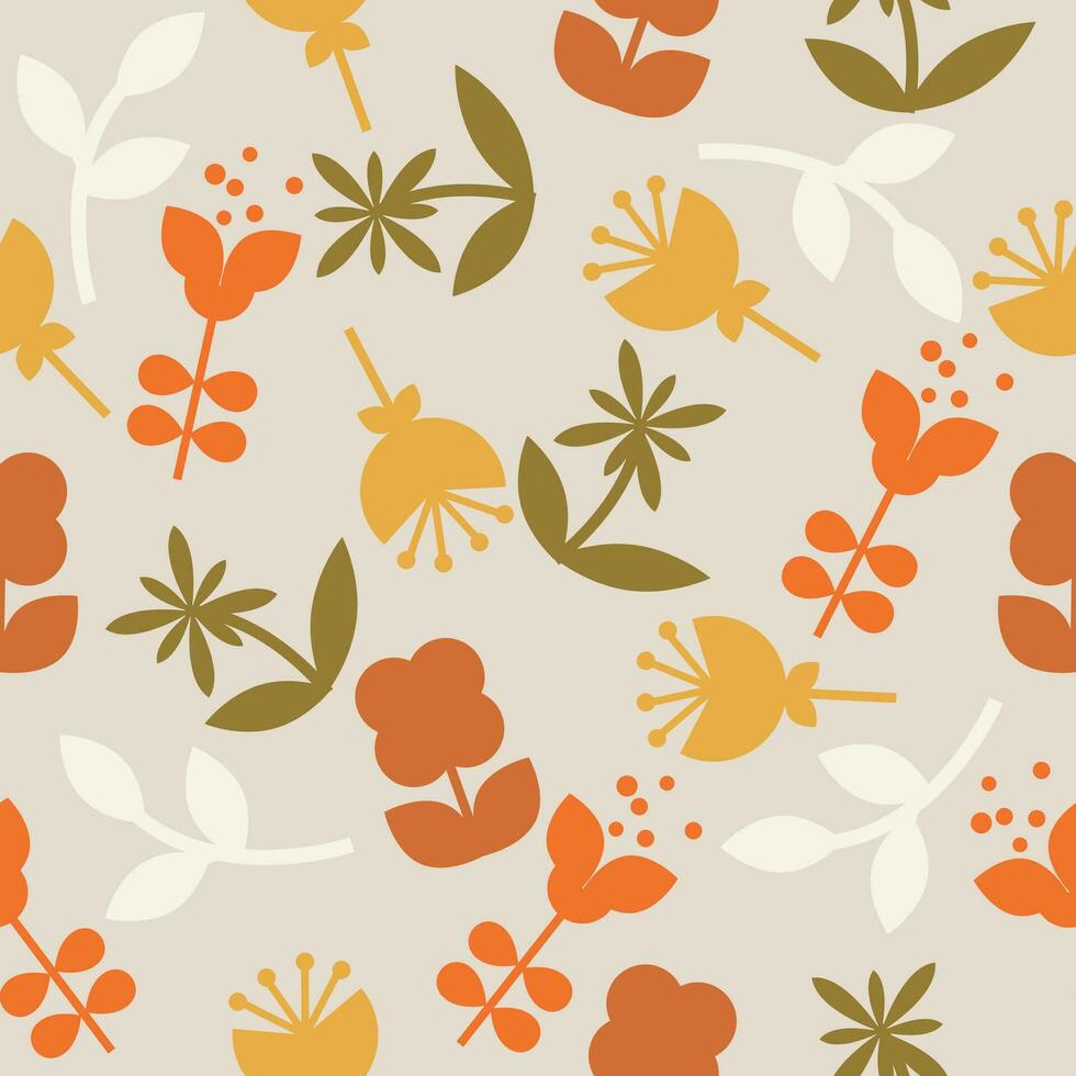 Abstract modern floral seamless pattern. Simple minimalistic pattern. Fabric pattern, apparel print vector