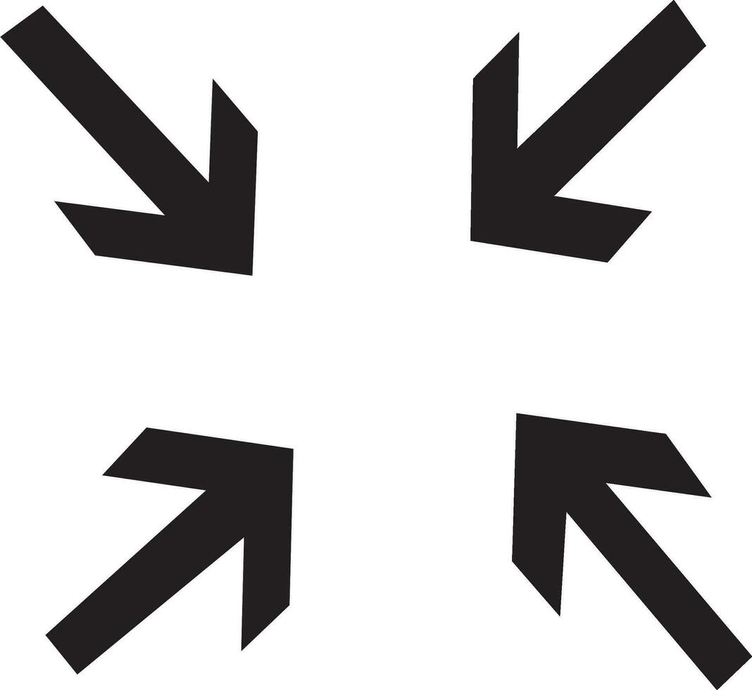 four arrows pointing in different directions vector