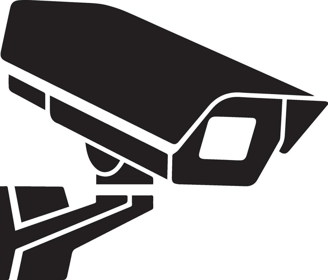 a black and white image of a security camera vector