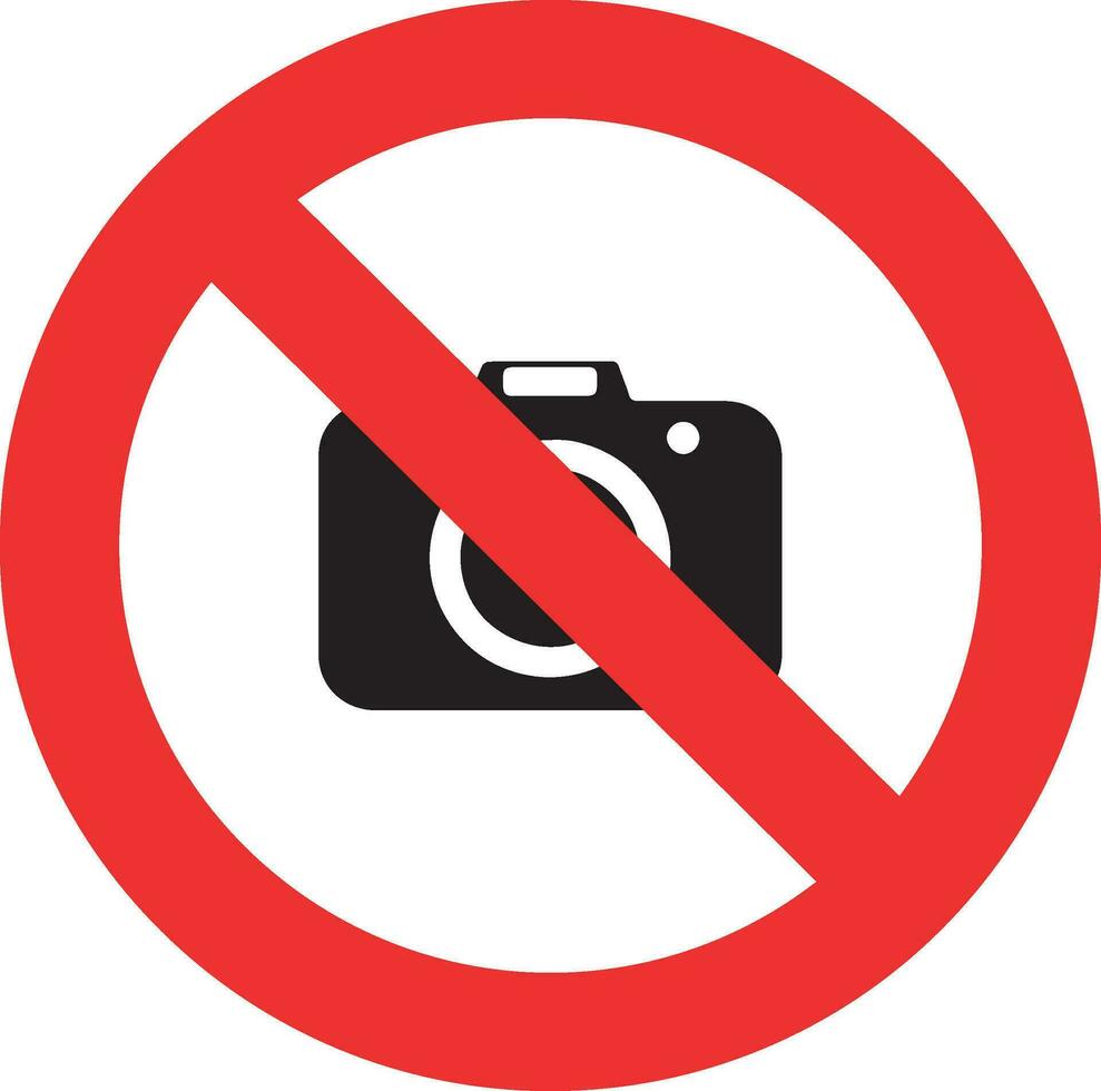 no photography sign on white background vector