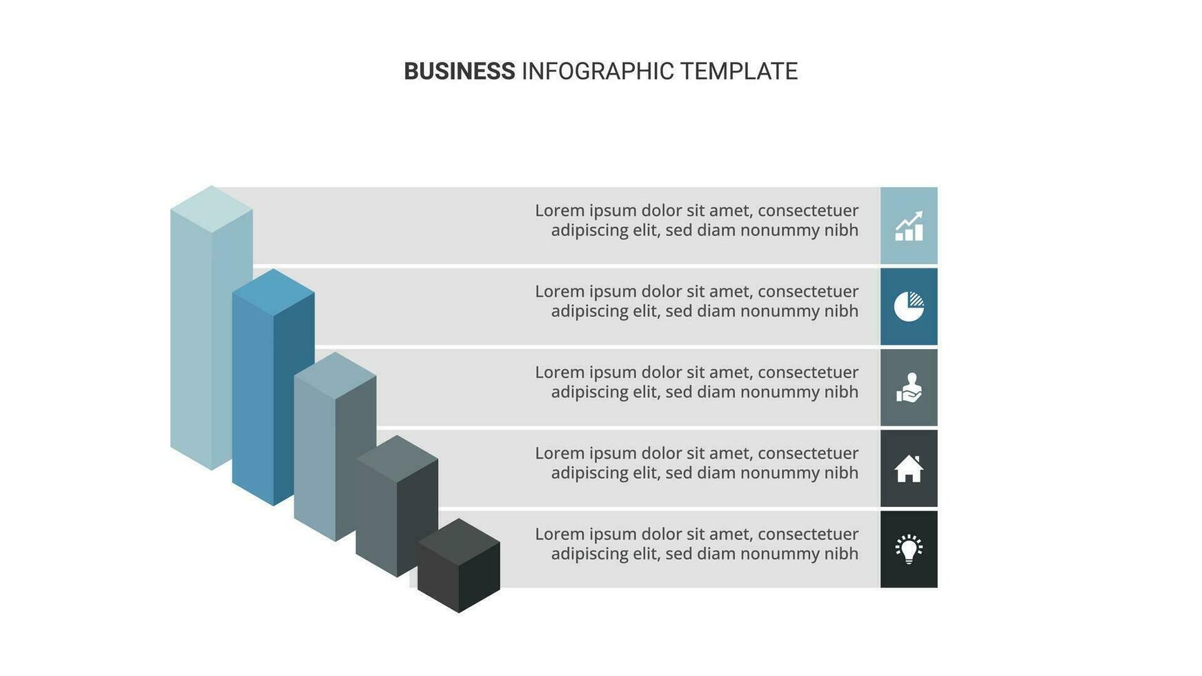 Business Growth Progress Success Bar Chart Infographic Template Design vector
