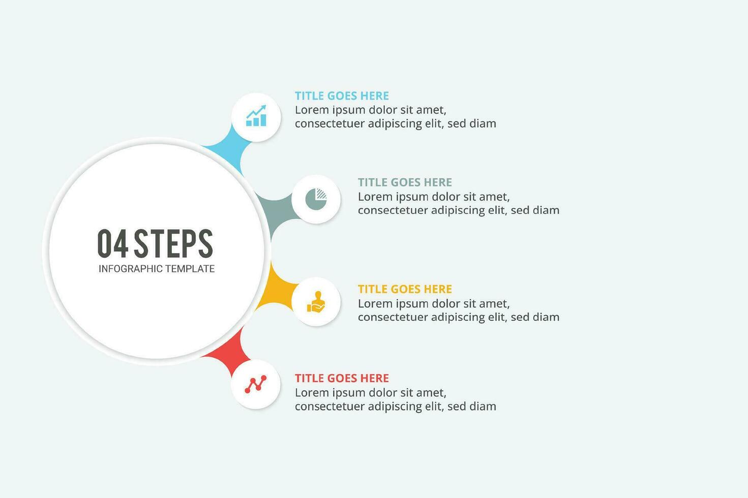 4 Options Steps Infographic Template Design vector