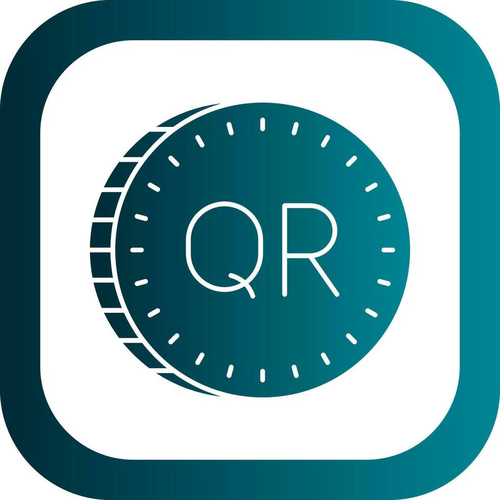 Qatari riyal Vector Icon Design