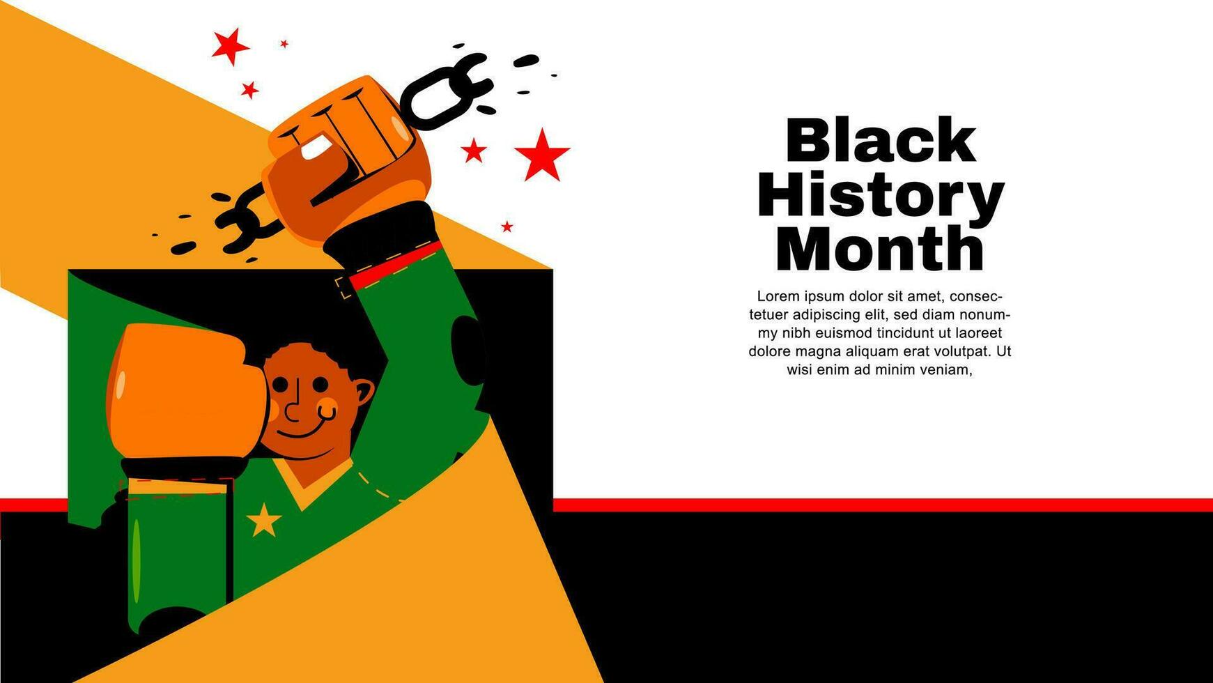 flat illustration for black history month vector