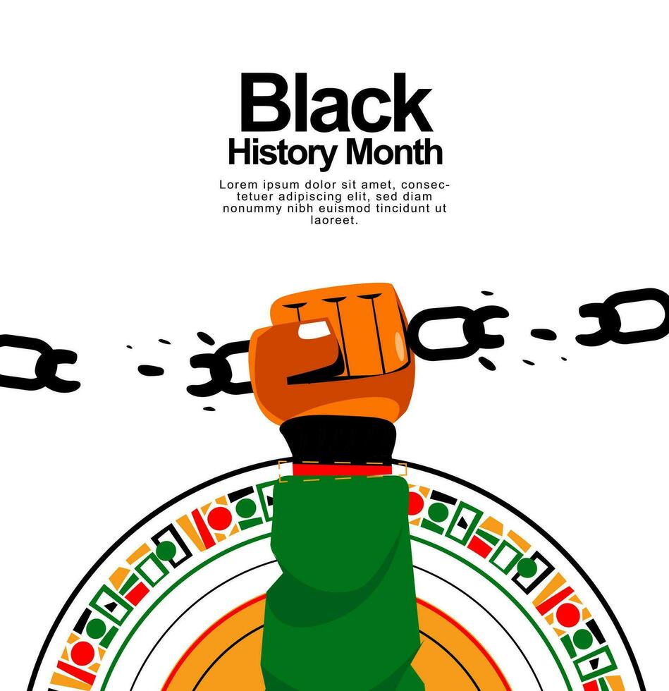 freedom of hand for black history month vector