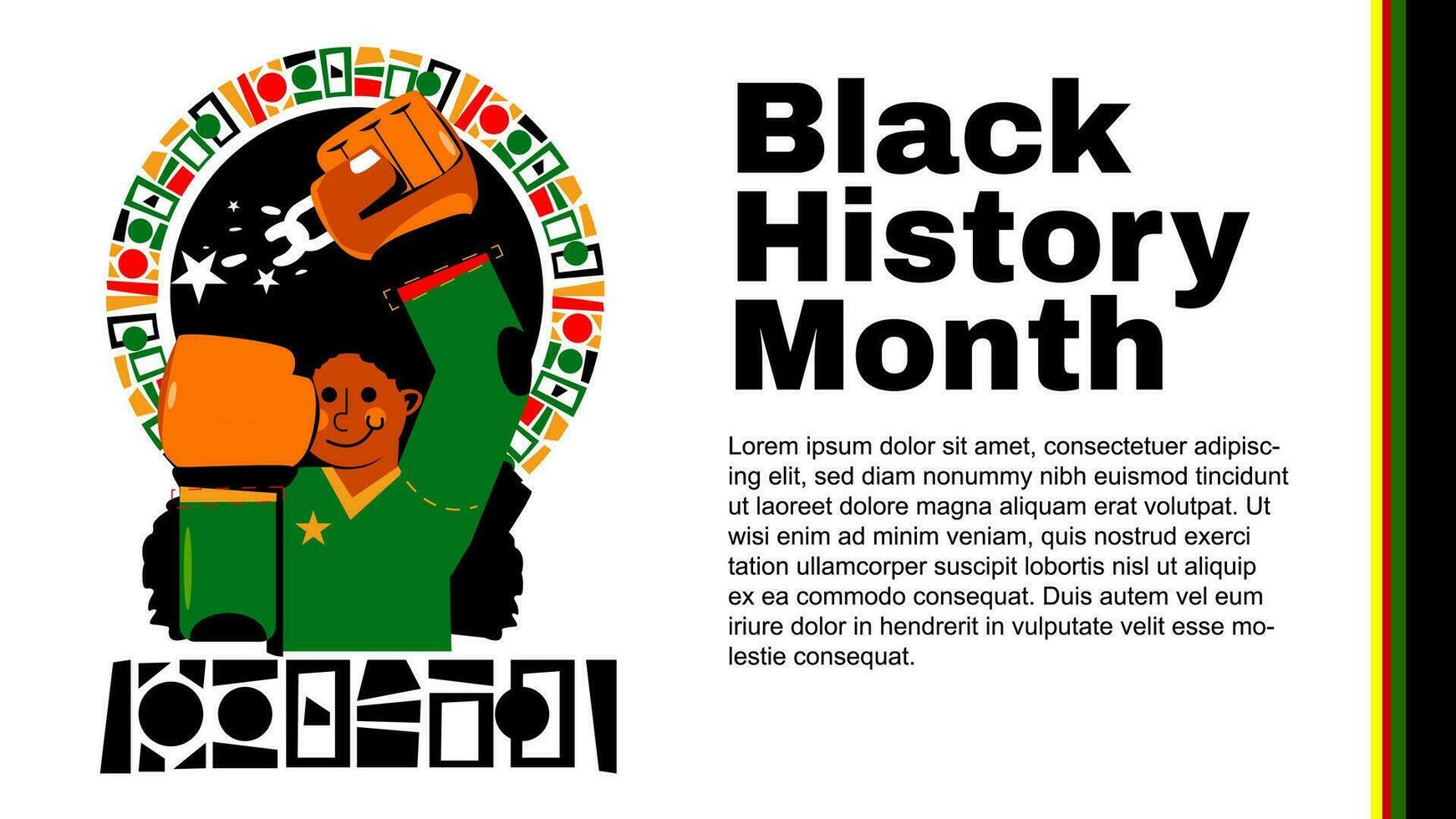 ilustración para negro histroy mes vector