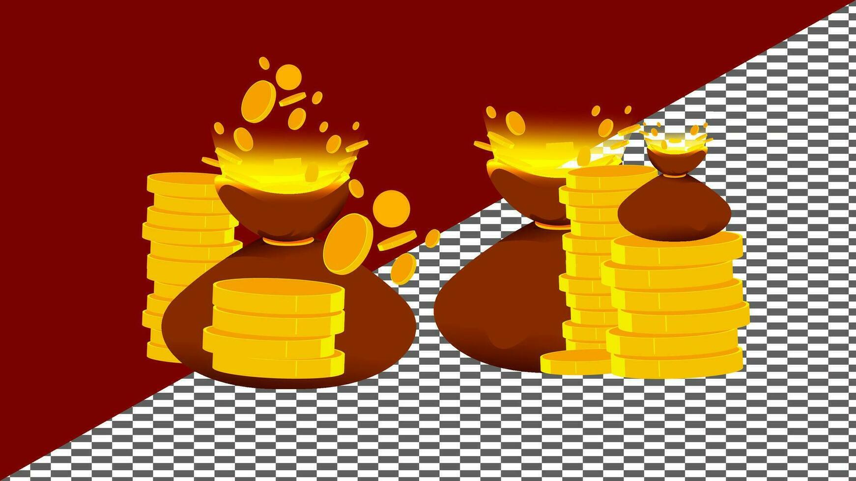 gold coins vector illustration