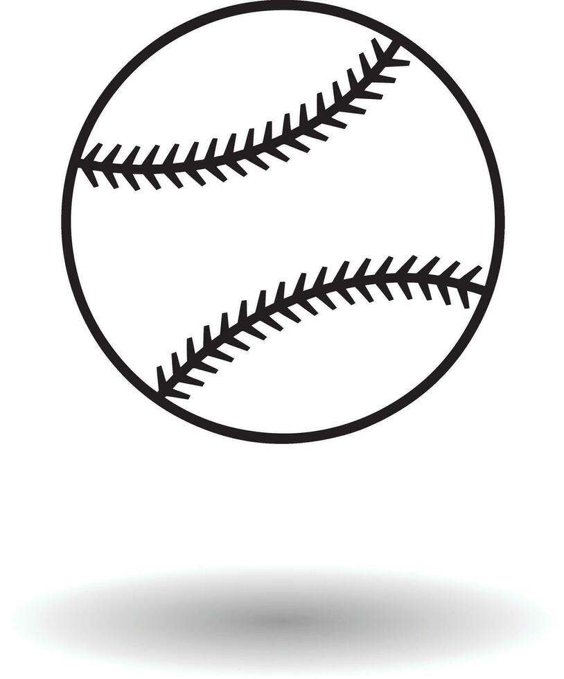 Baseball ball icon over white background vector illustration. American baseball logo concept