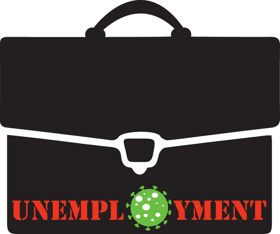 Coronavirus COVID19 unemployment icon vector illustration
