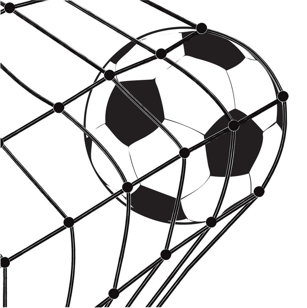 fútbol americano fútbol pelota en el red icono vector ilustración. fútbol americano objetivo anotado