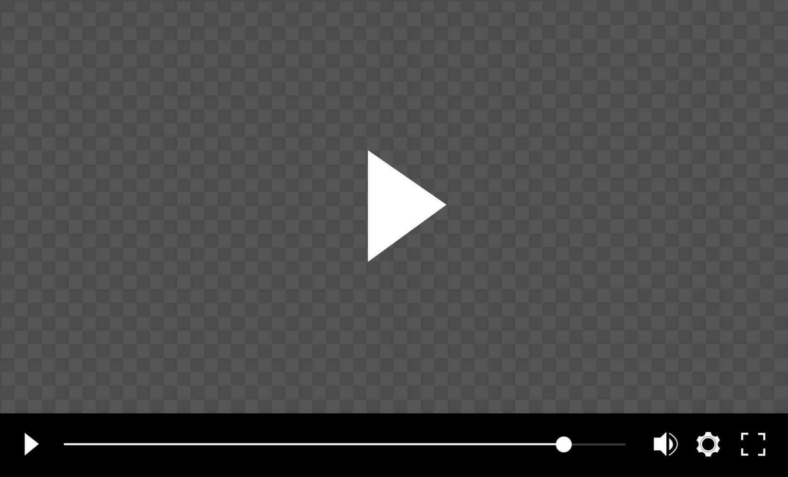 Video player shape, empty mockup video player frame, broadcasting vector illustration