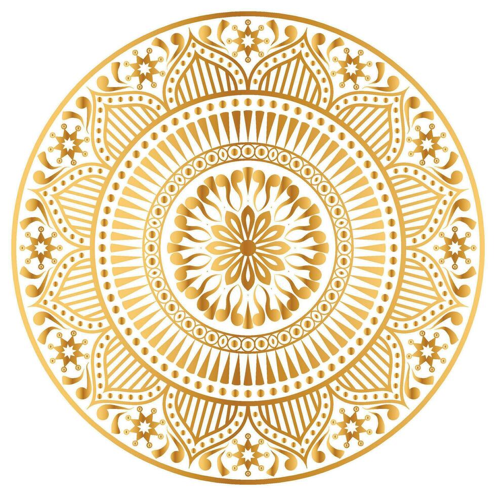 Luxury Mandala Gold Background In Islamic Arabesque Style For Invitation vector