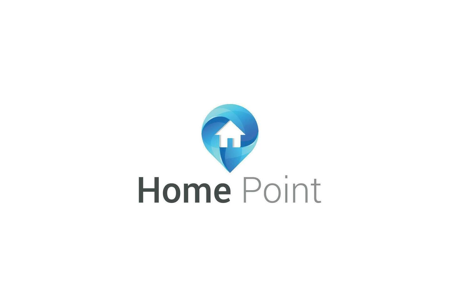 moderno hogar ubicación rastreo logo vector