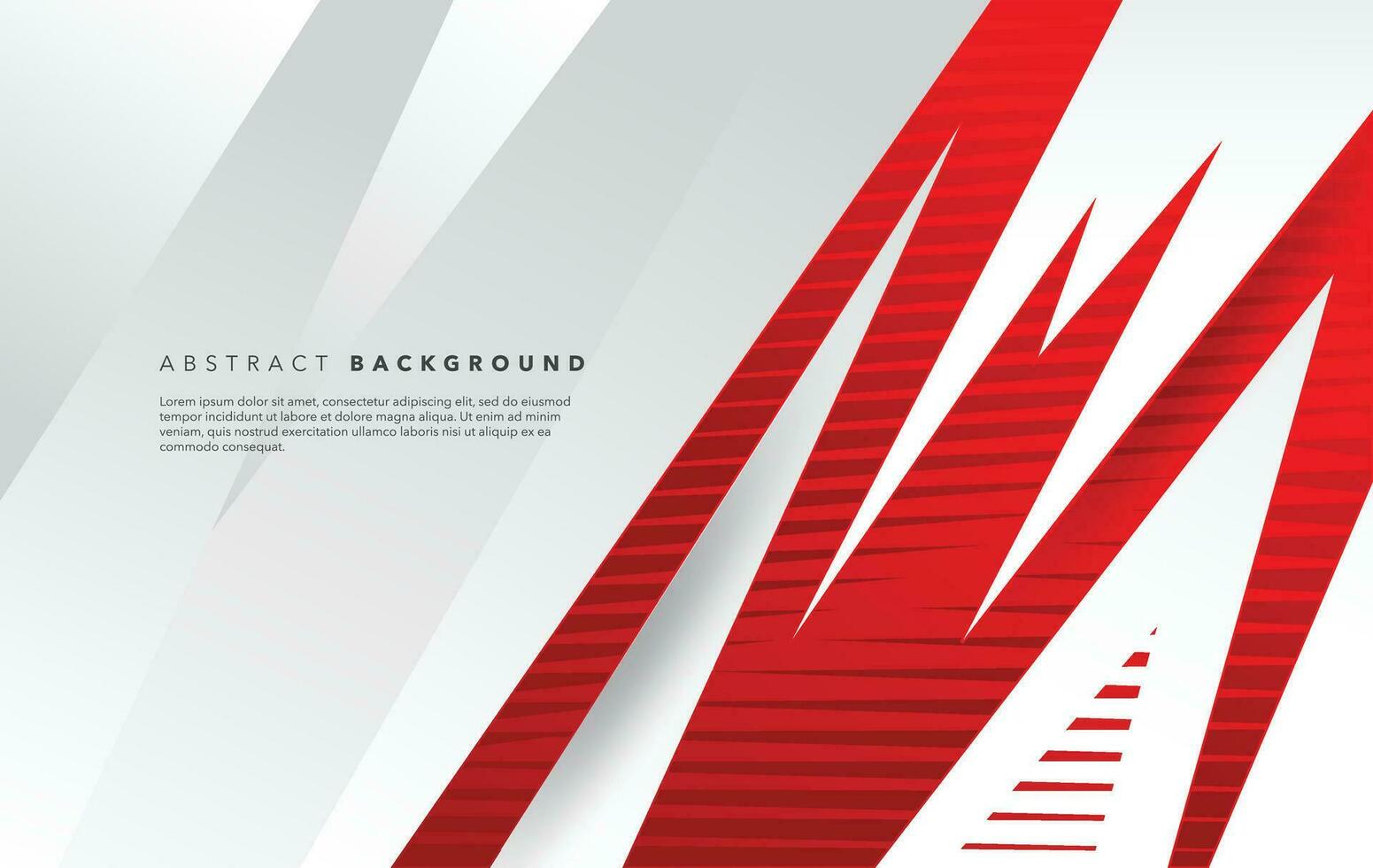 modern red and white abstract background design template vector