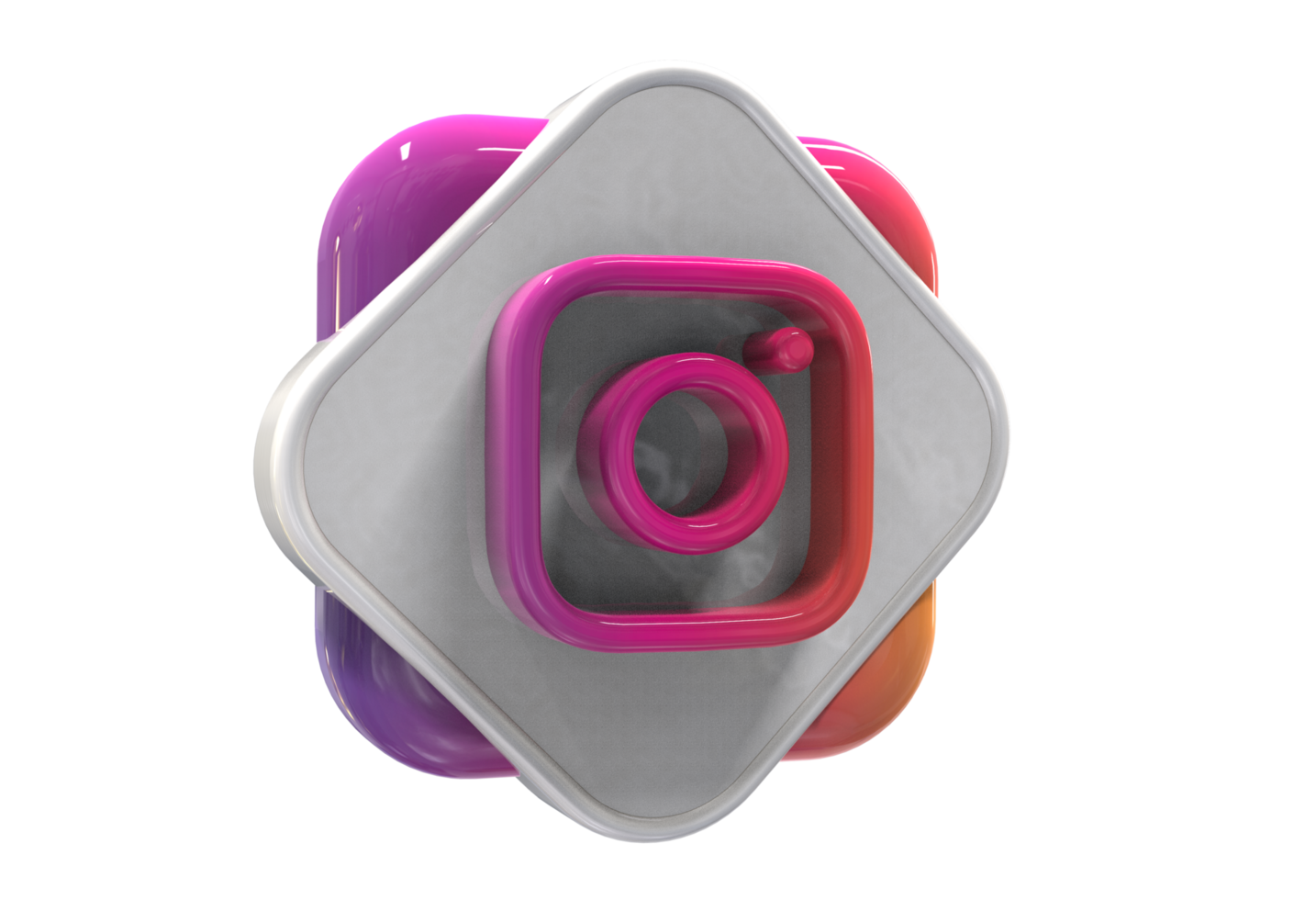logo icon 3d social media in modern png