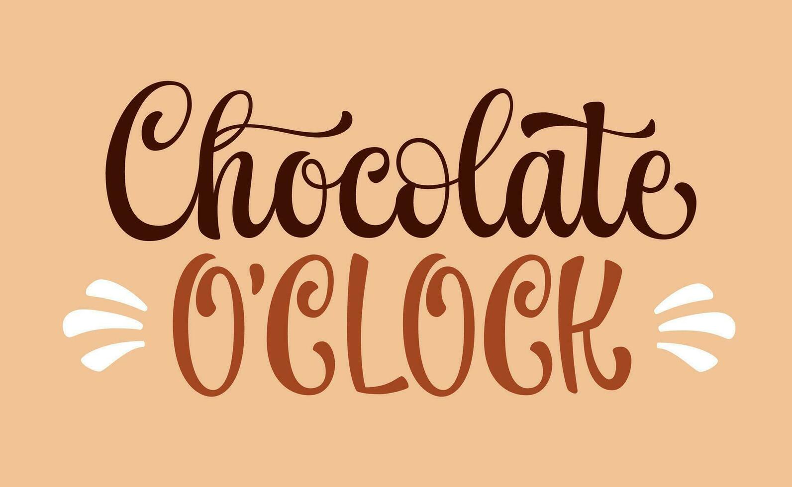 moderno caligrafía letras frase, chocolate en punto. aislado vector tipografía diseño elemento para comercio, café promoción eventos. aislado logo modelo citar para web, huellas dactilares, Moda